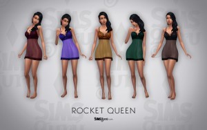 Mod Sims 4 de Lencería sexy ropa interior Rocket Queen